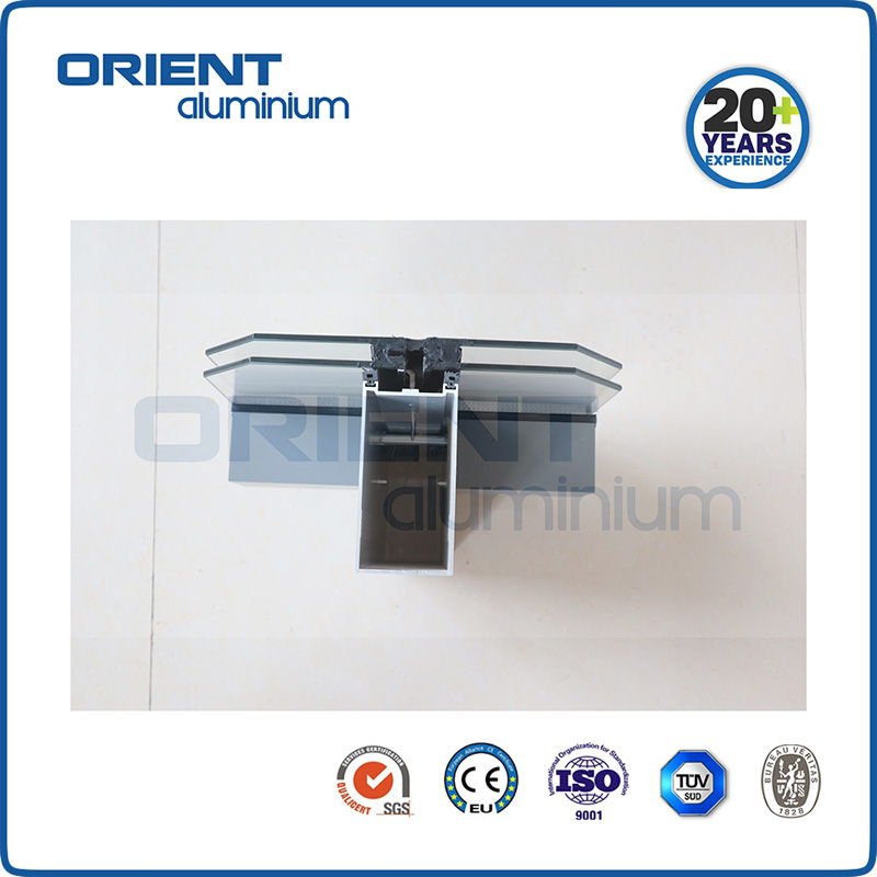 Easy Install Tempered Glass Thermally Broken Building Exterior Curtain Wall Window Unitized System