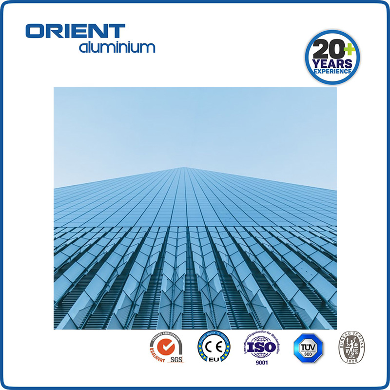 New products aluminum double tempered glass curtain wall price
