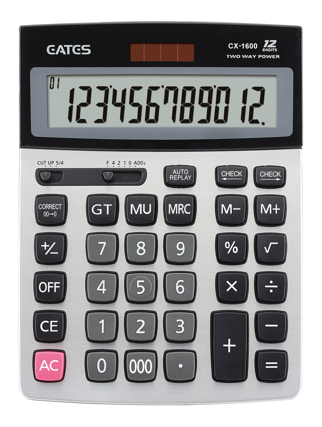 Calculator Wholesale Big Size Solar Power 112 Steps Check Correct Calculator Big Size LCD Display