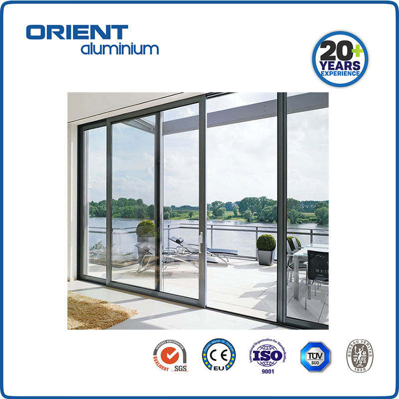 Professional hurricane proof for aluminium window double glazing slim window