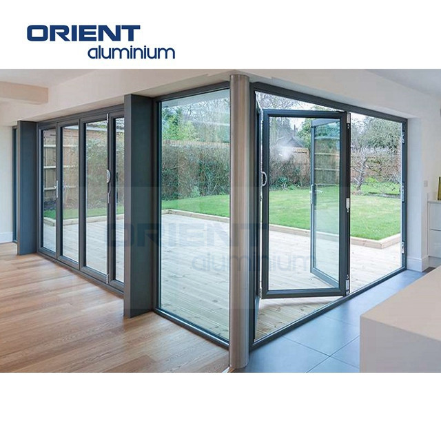 Factory Outlet Folding Doors Exterior Folding Sliding Door Folding Awning Window