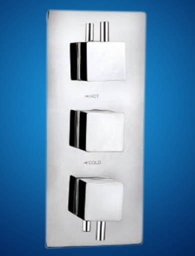 Slion Square Concealed 3 holes thermostatic shower valves