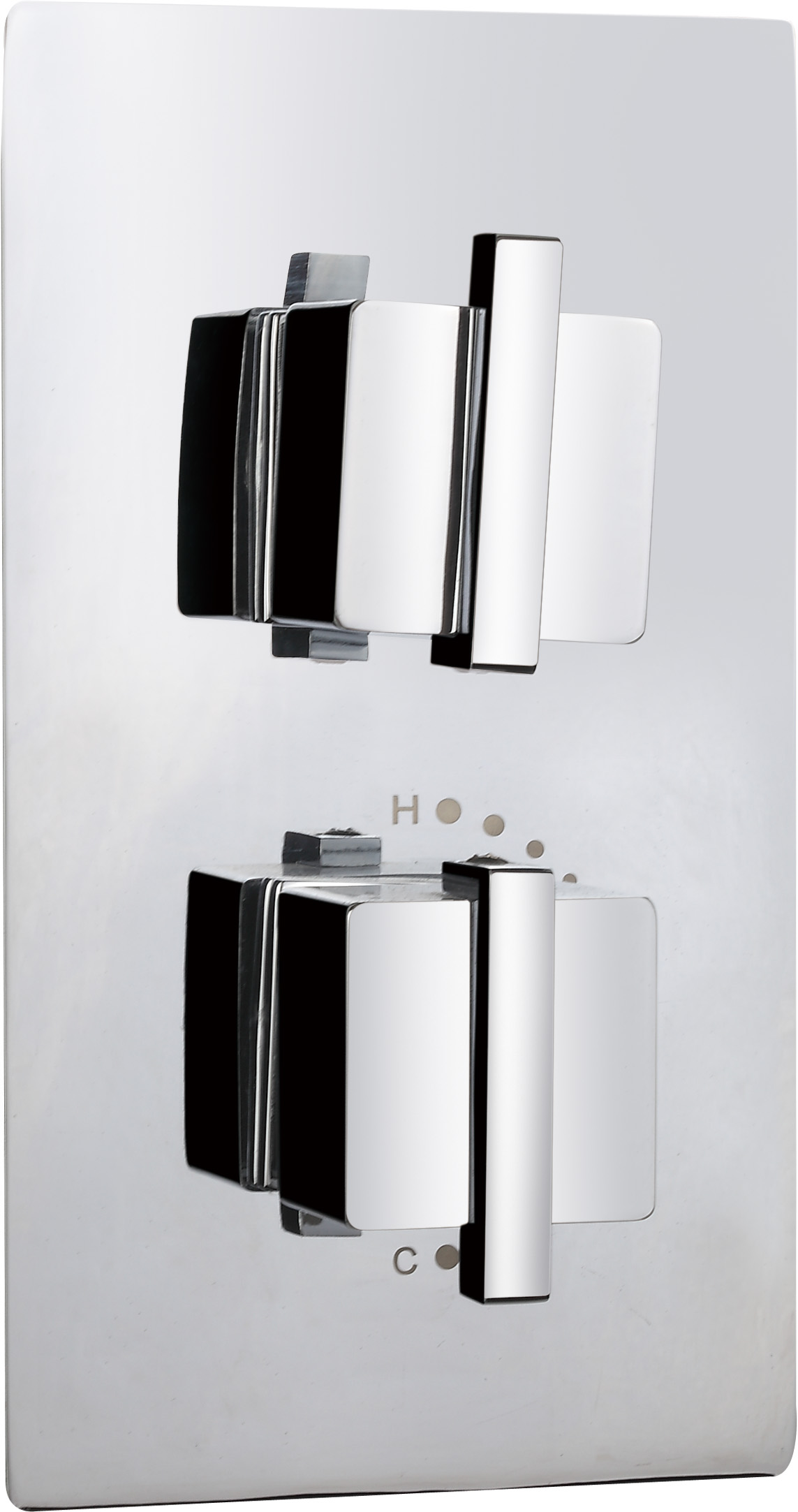 Slion New Square Concealed 2 holes thermostatic shower valves