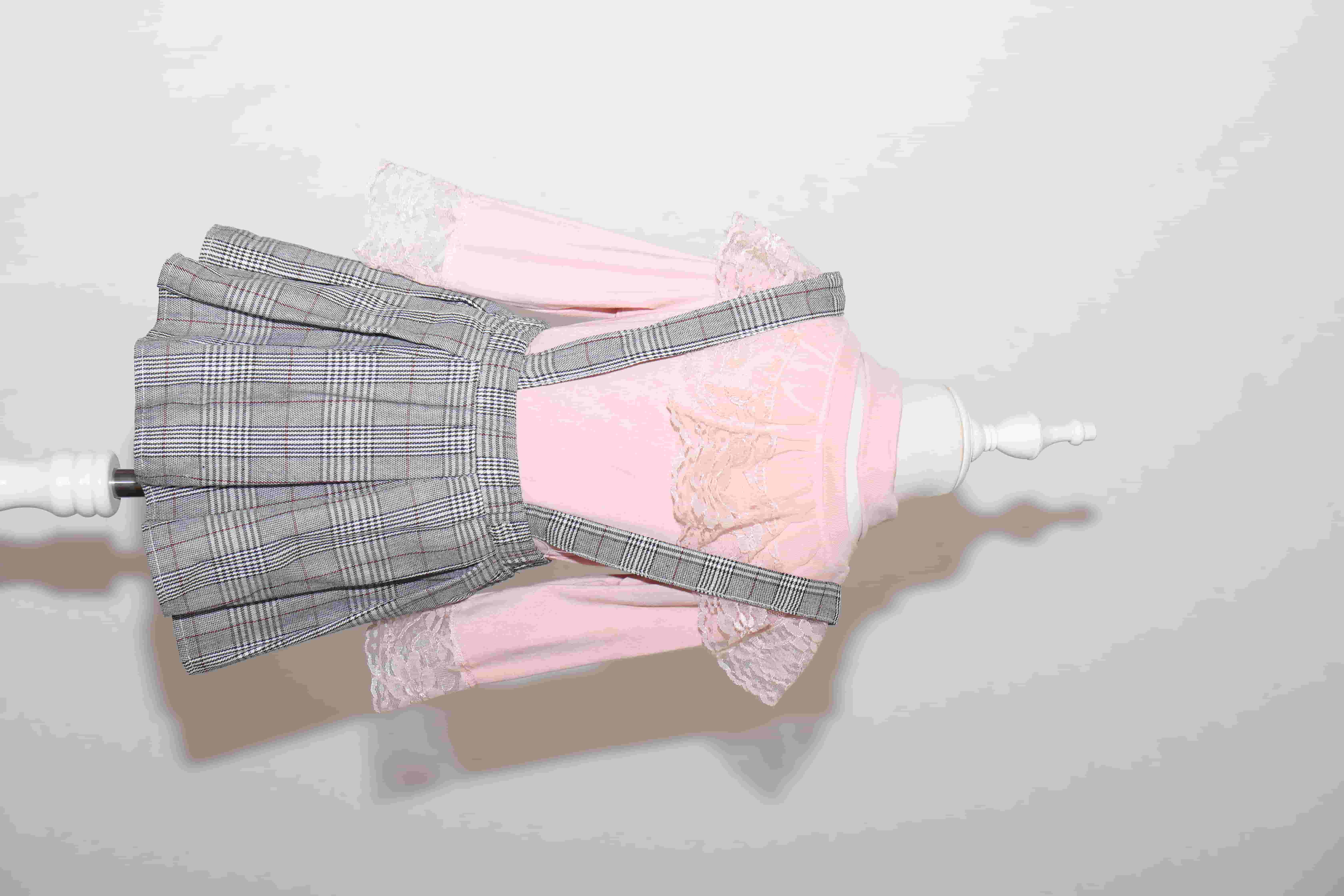 Children's cotton two-piece skirt suit