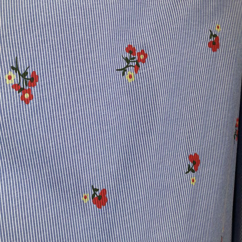 T/C 65/35 yarn dyed +printing
