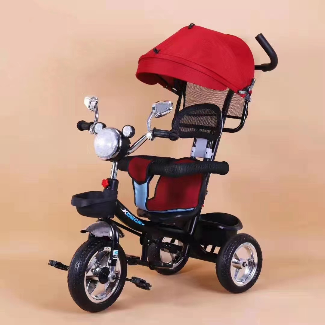 Children tricycle baby stroller four in one with putter