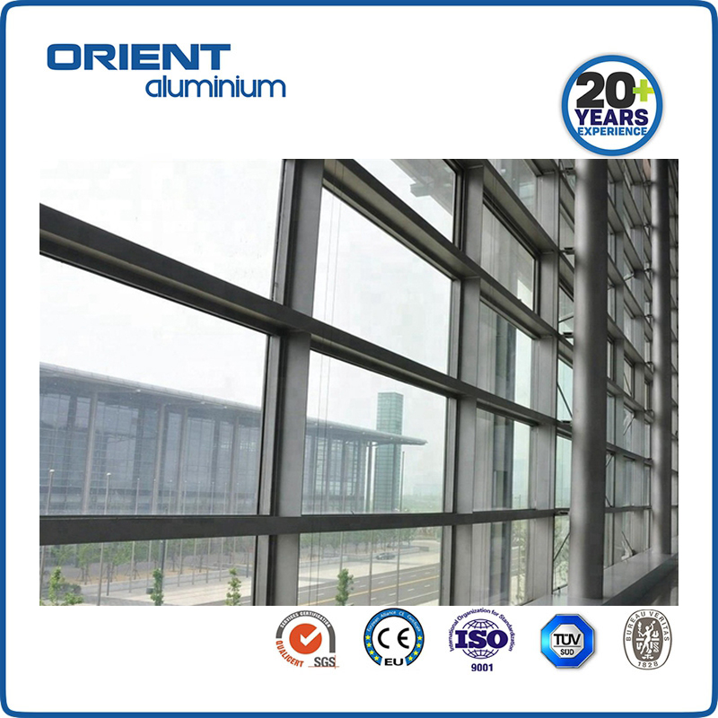 Beautiful facades unitary exterior aluminium glass window and curtain wall