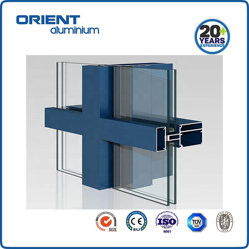 Supply glass aluminum curtain wall,customized aluminium facade, manufacturers curtain wall