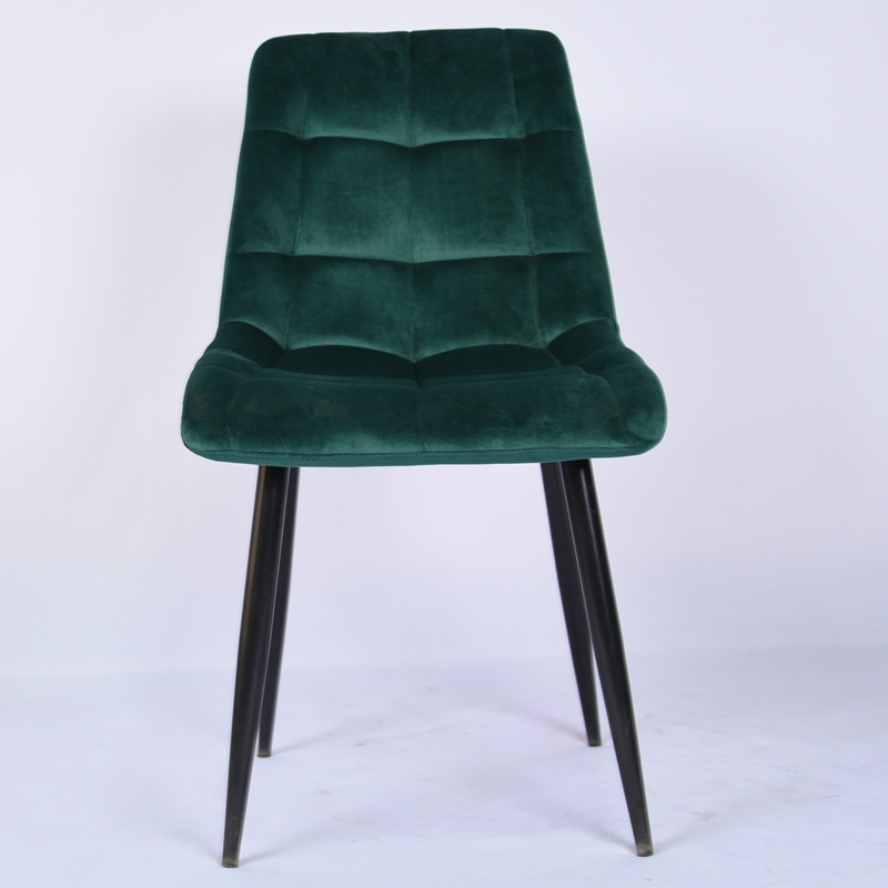 Luxury Upholstered Dining Chair metal leg dining chairs elegant velvet accent fabric Dining Chair