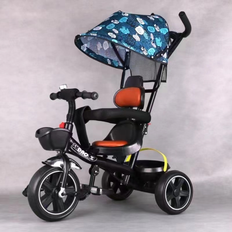 baby tricycle children tricycle baby stroller four in one with putter