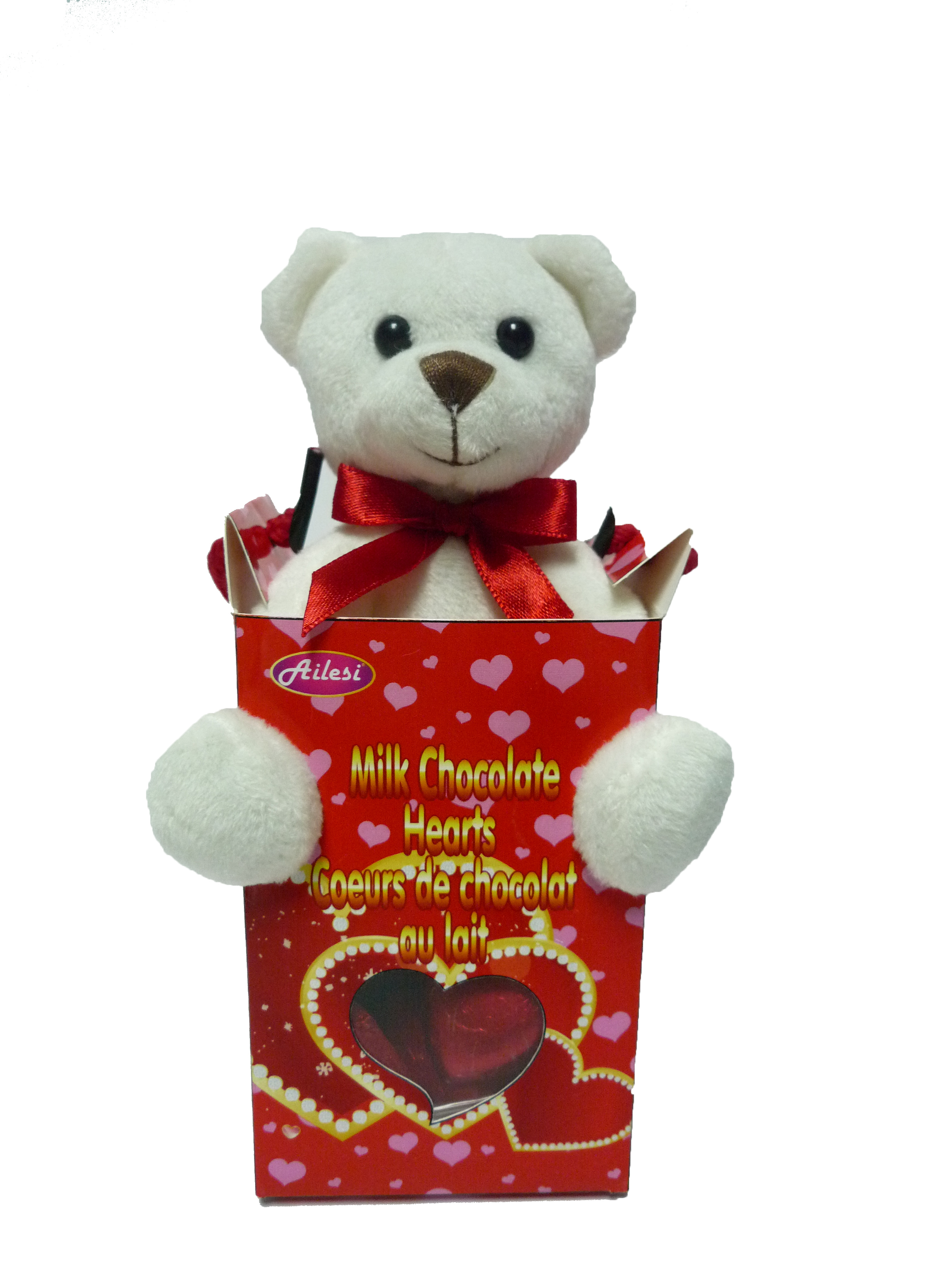 Valentine chocolate with Big Plush Toy, milk chocolate