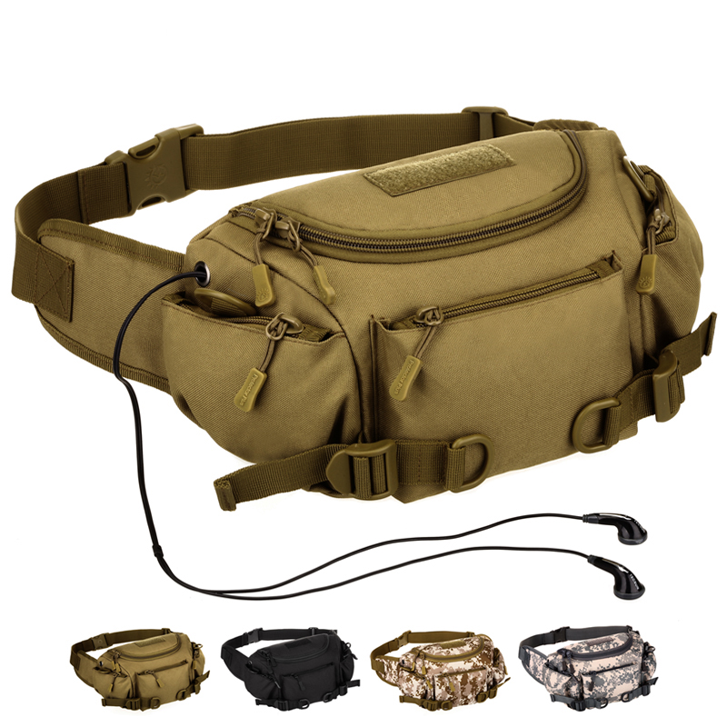 Unisex Messenger Bag Sports Tactical Waterproof Nylon Custom Fan Mud Bag Waist Bag