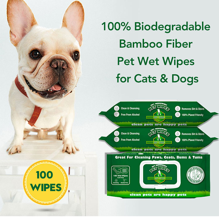Biodegradable pet wipes 100ct