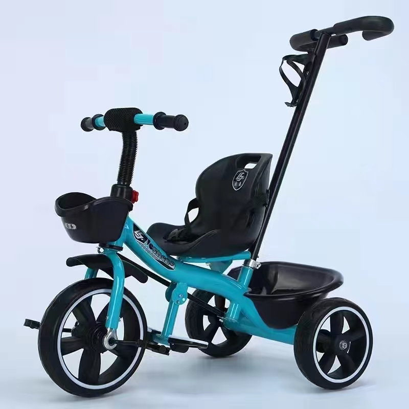 baby tricycle children tricycle EVA tire baby stroller four in one with putter