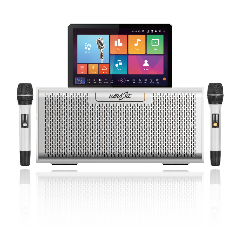 All-in-one karaoke machine with amplifier mixer wireless microphone