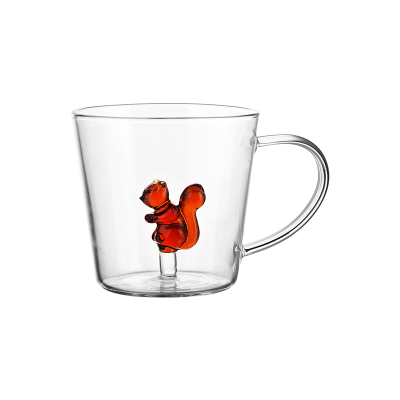 Garbo high borocilicate glass with cute decor inside