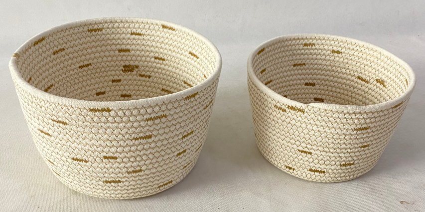 Zhengheshun cotton rope set 2 basket