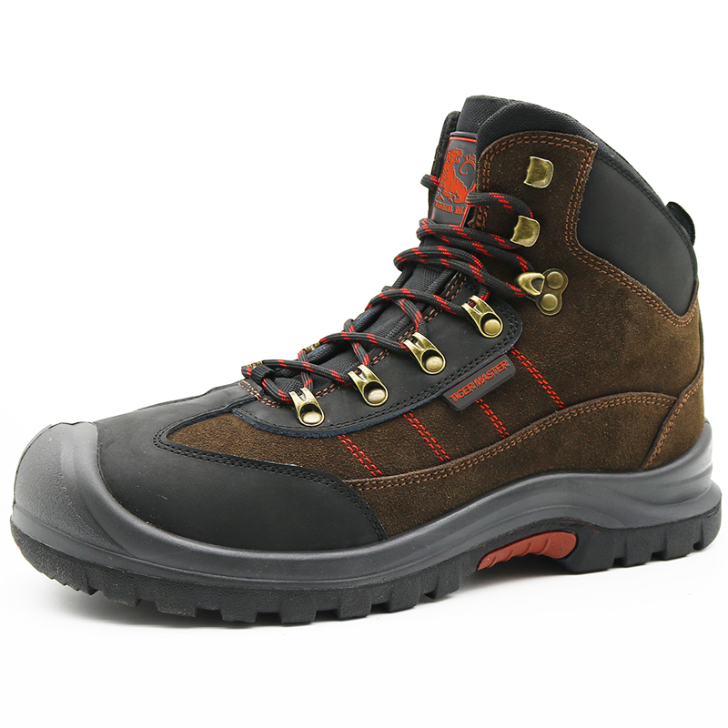 CE anti slip HRO oil resistant impact puncture resistant suede leather oil industrial safety shoes