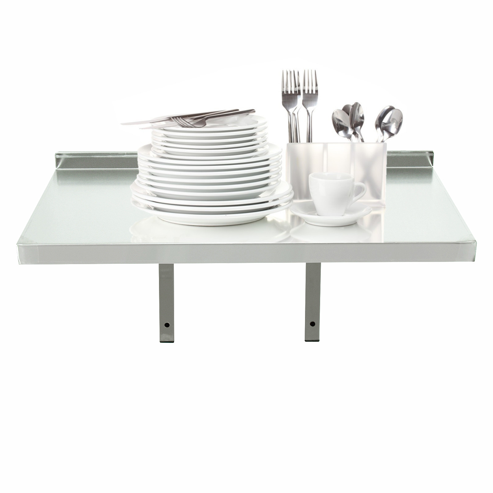 Single layer stock stainless steel wall shelf