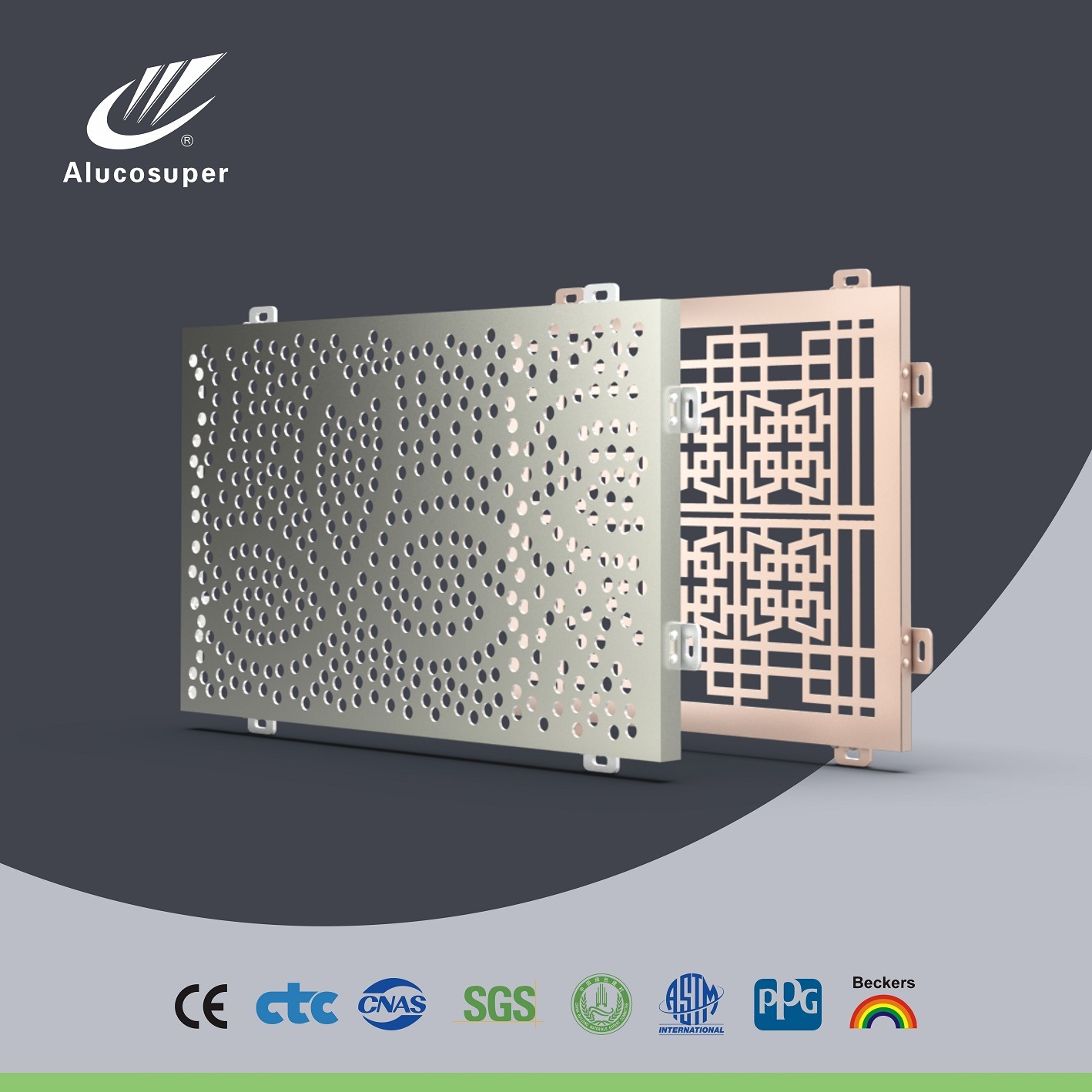 Alucosuper perforated solid aluminum sheet