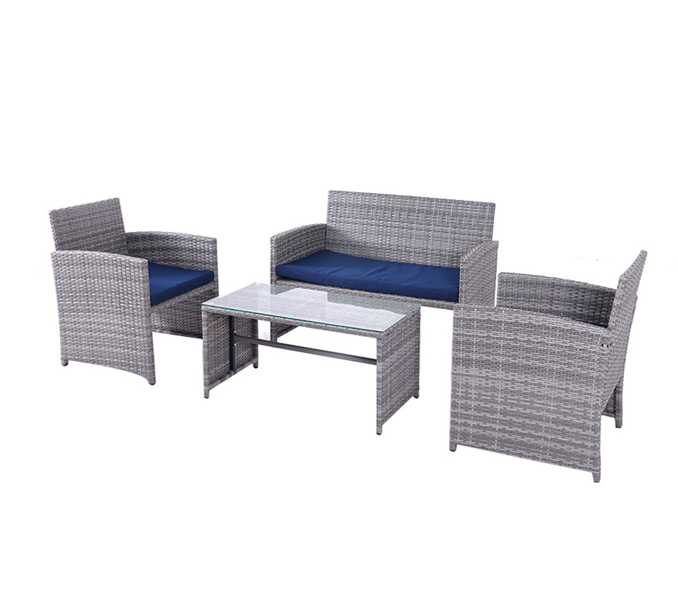Outdoor 4pcs Rattan Sofa Set