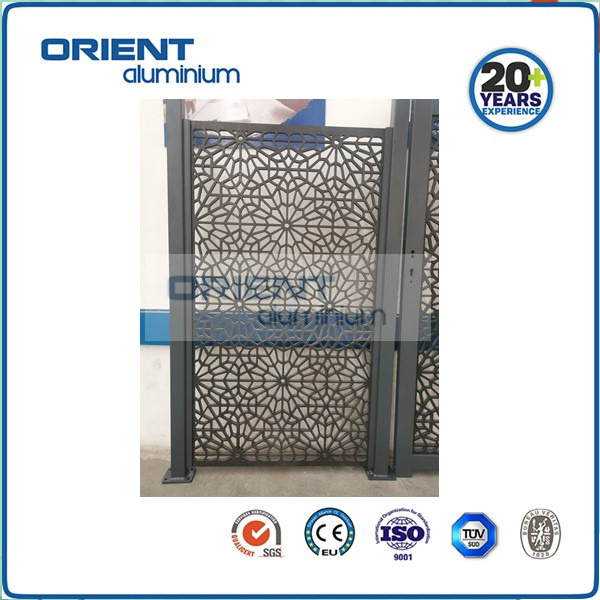 Popular design aluminium laser cut screen for home