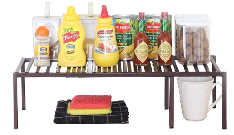 Expandable Kitchen Counter & Cabinet Shelf