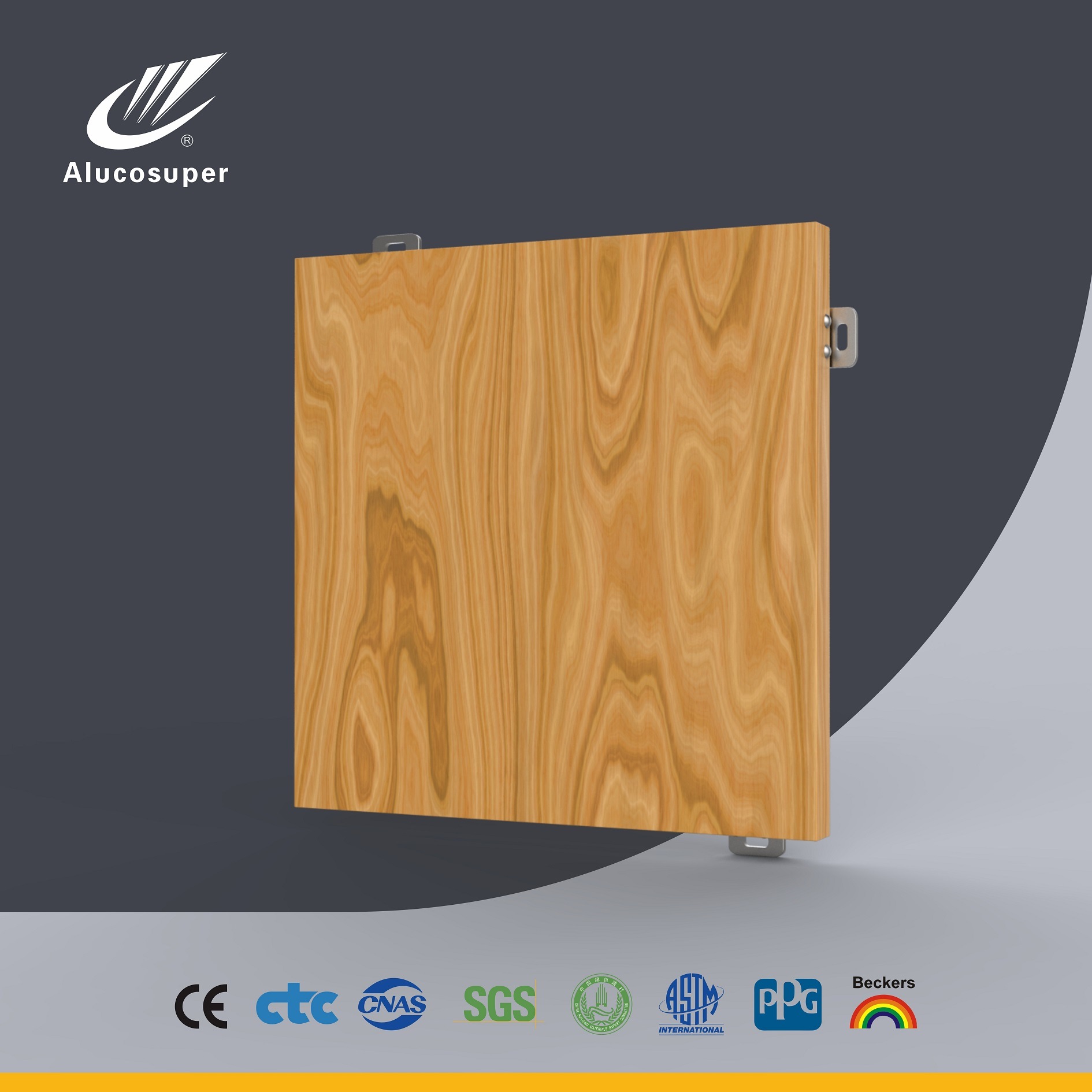 Alucosuper wood grain solid aluminum sheet