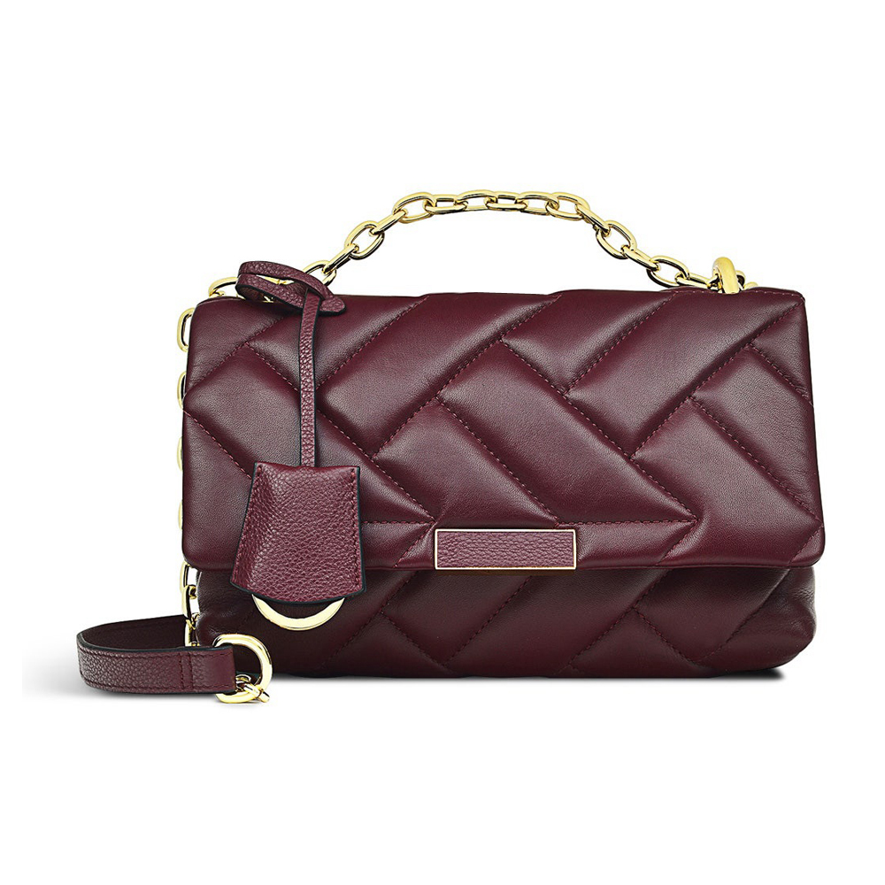 Custom soft PU leather chain bag for ladies