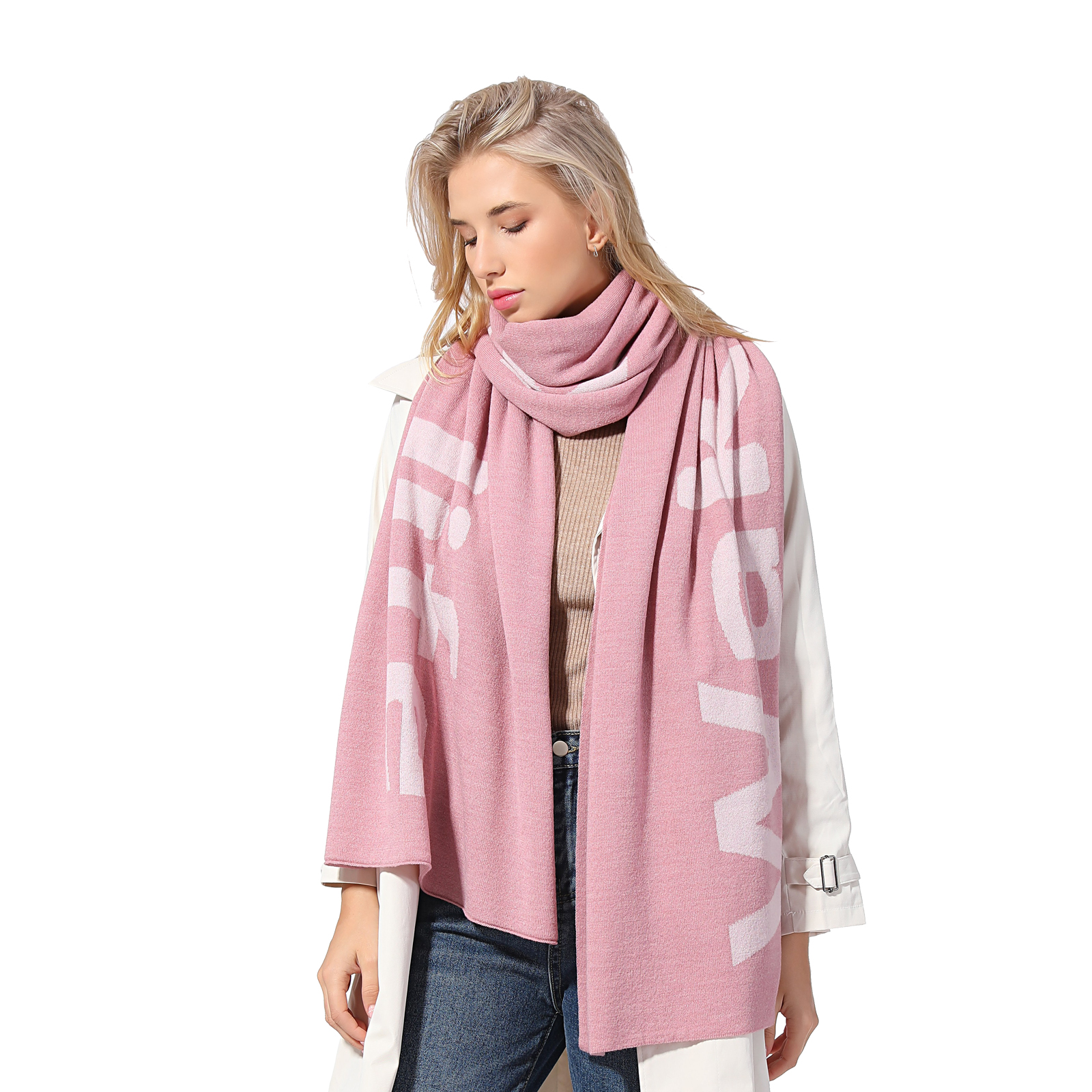 Women merino wool winter scarf