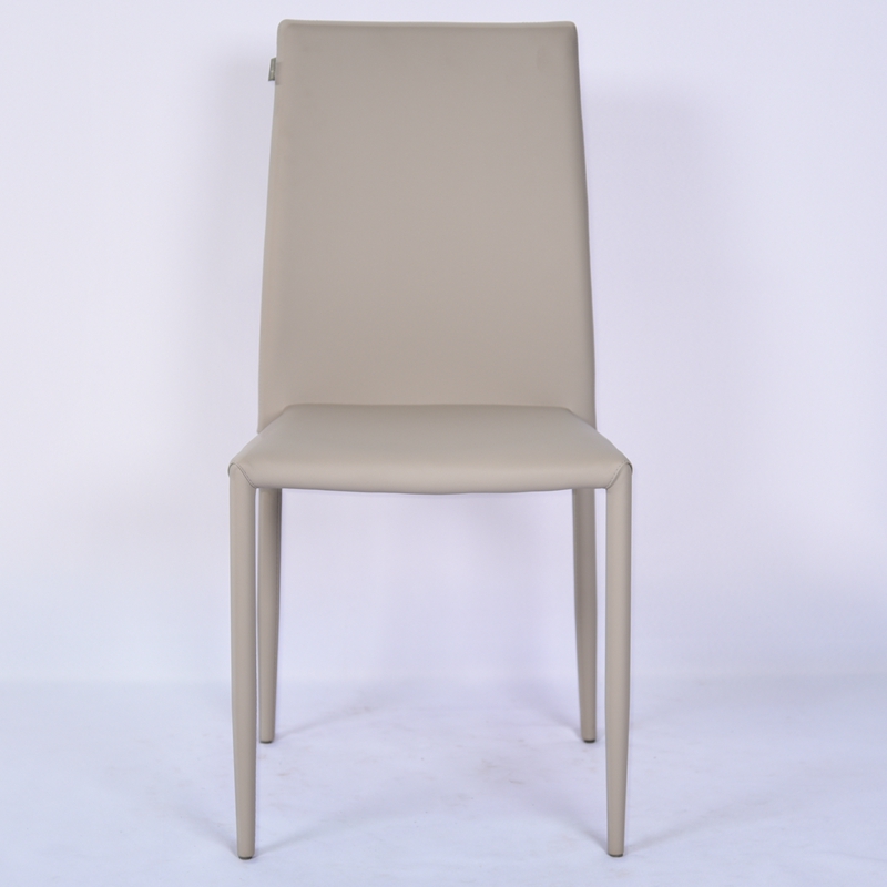 Luxury Dinning Room Restaurant Full PU Covered Leather Dining Chairs