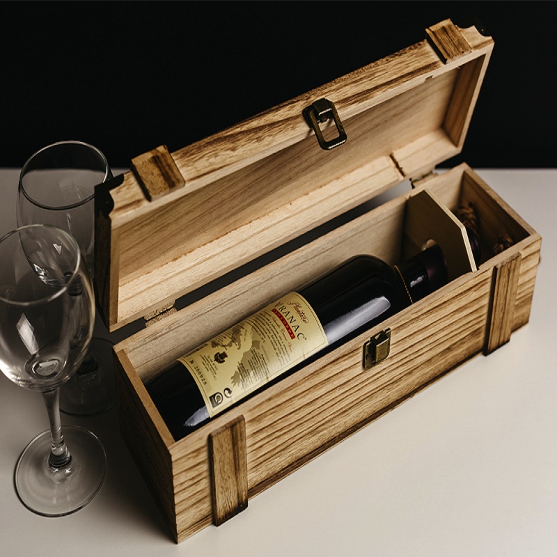Hot Sale Single Paulownia Wood Wine Gift Box
