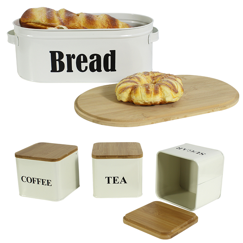 Bread box and tea suggar coffe container