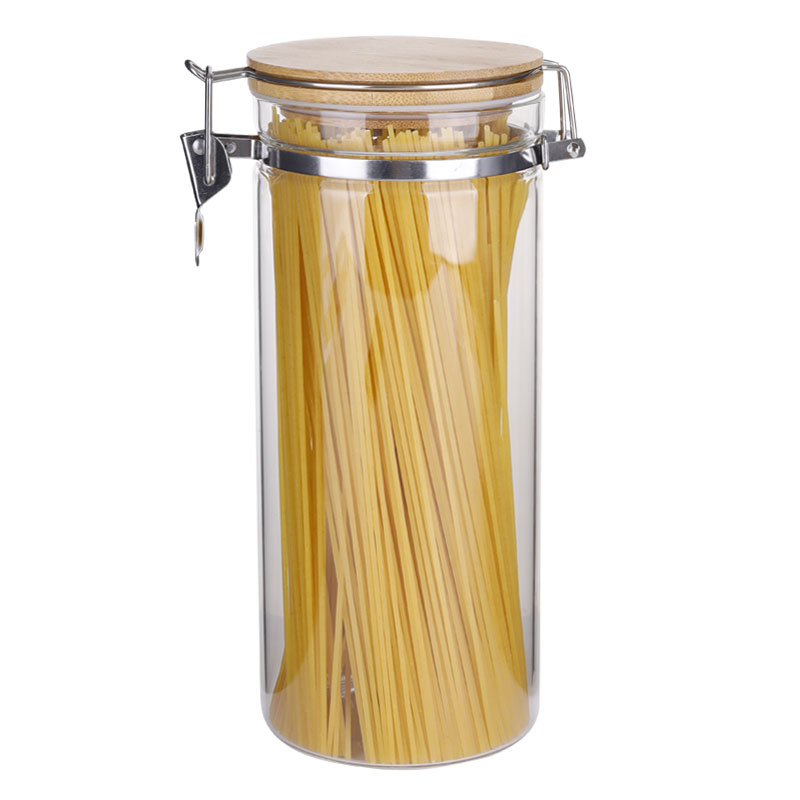 Diameter100mm Stainless steel buckle Glass Storage Jars