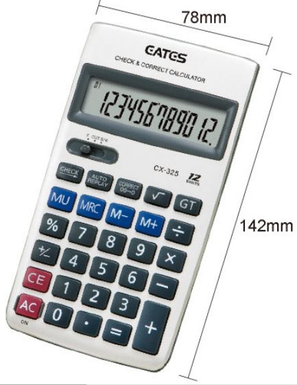 Small Size Check & Correct Calculator 12 Digits