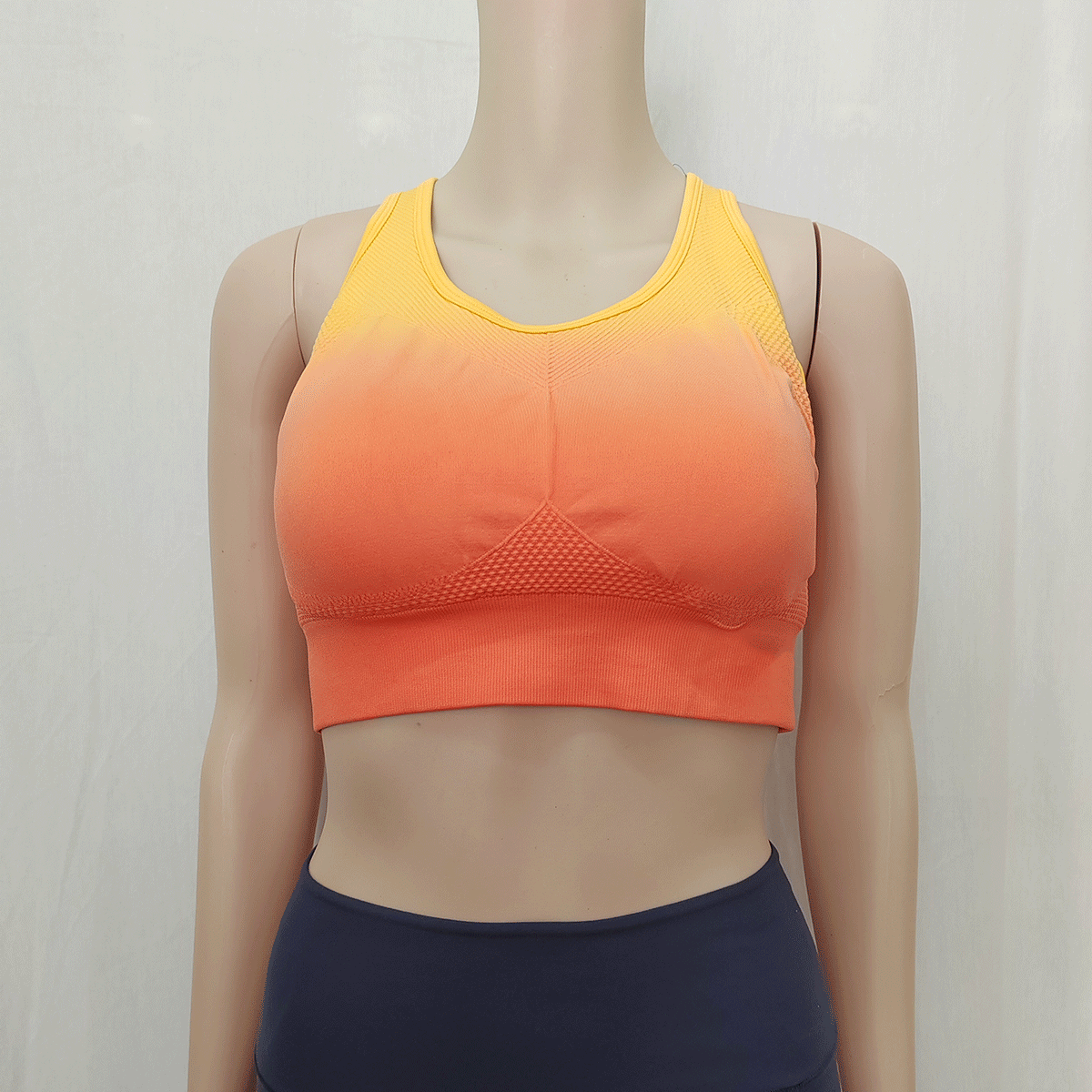 Ladys Colours Yoga Bra Vest With Nylon And Spandex Fabric
