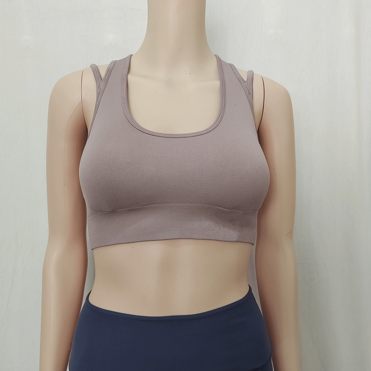Ladys Colours Yoga Bra Vest With Nylon And Spandex Fabric