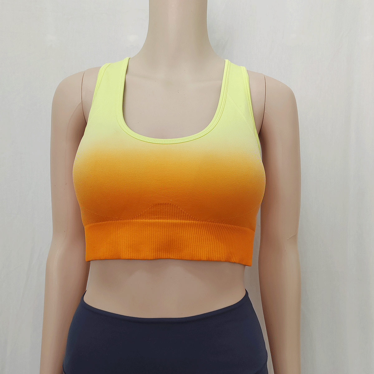 Ladys Colours Yoga Bra Vest With Nylon And Spandex Fabric