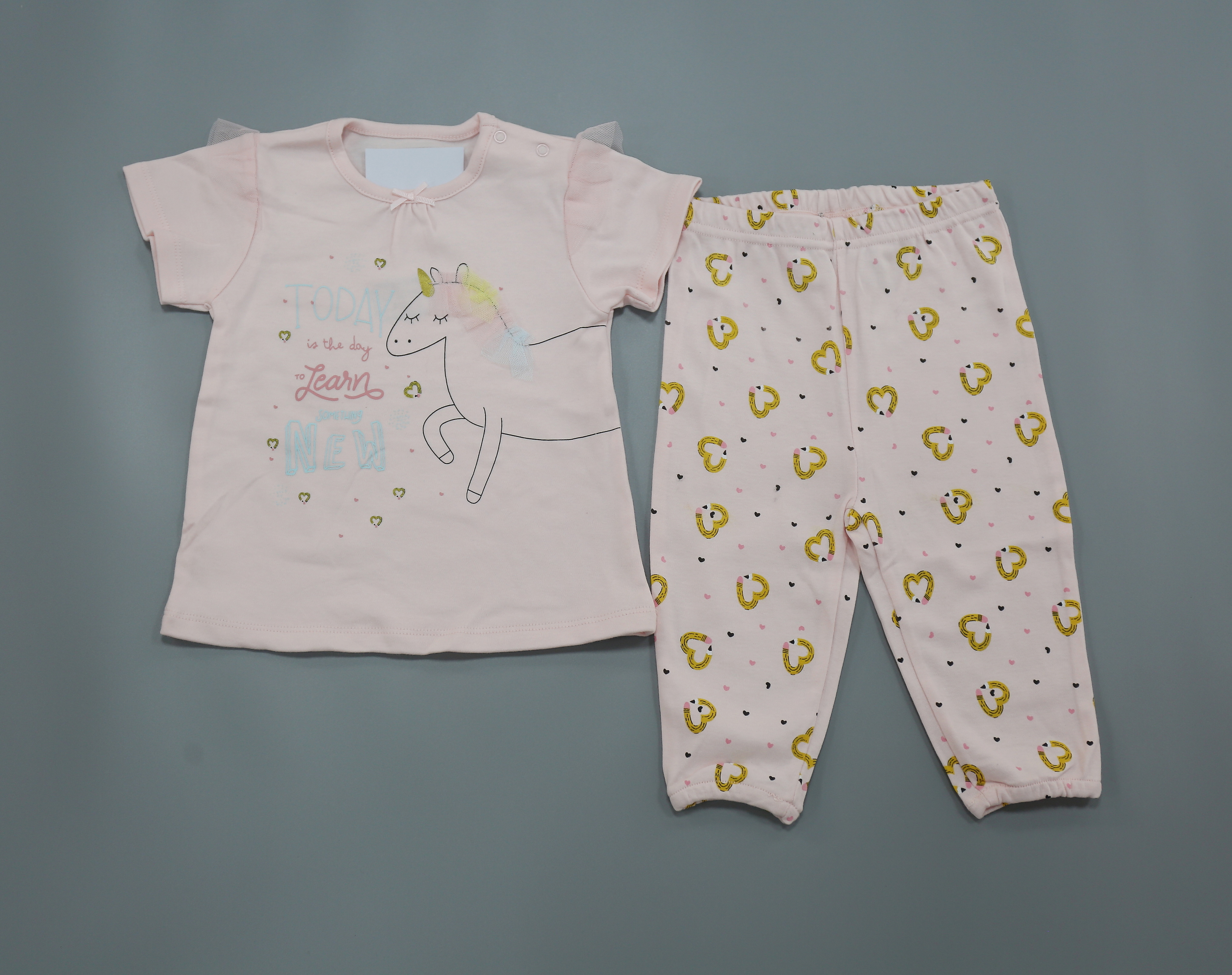 Kids fleece cotton Interlock Pyjama underwear with unicorn print for girls