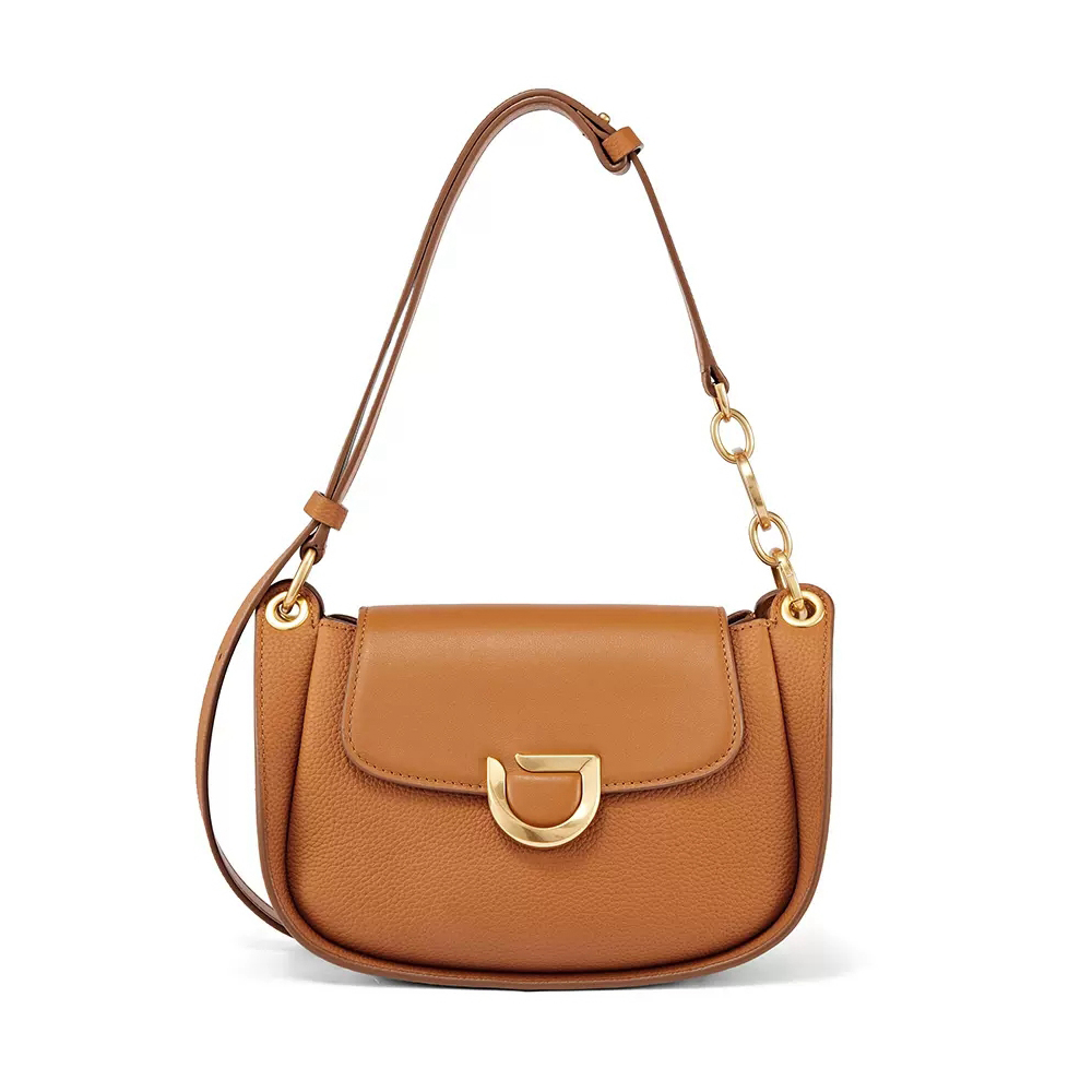 Fashionable zinc-iron shiny metal chain bag for ladies