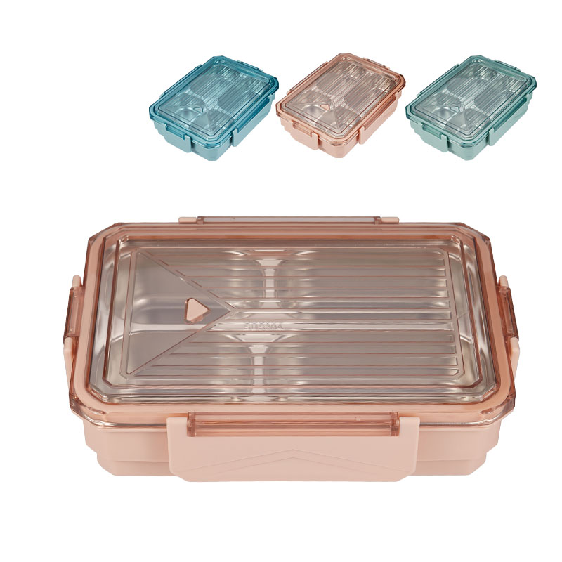 Multi compartments 304 stainless steel lunch box
