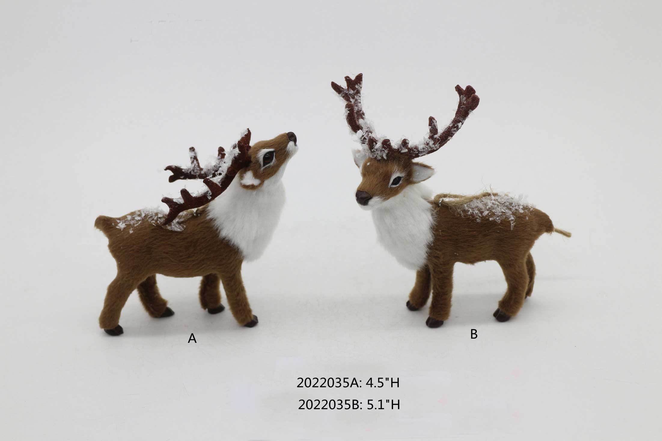 set of 2 brown deers