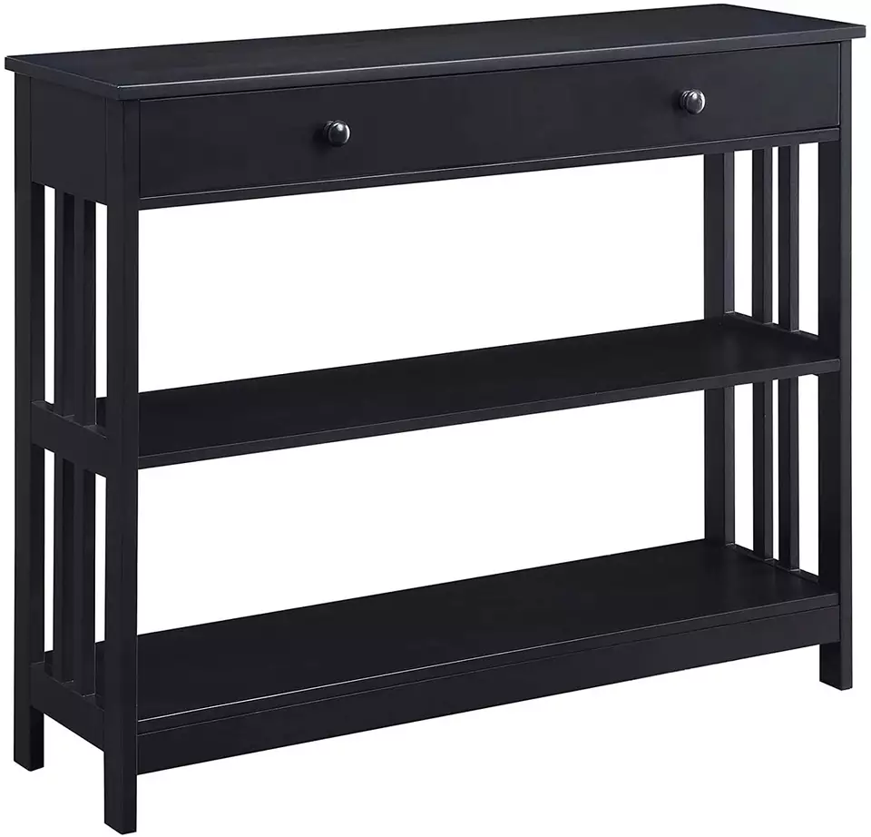 black console table