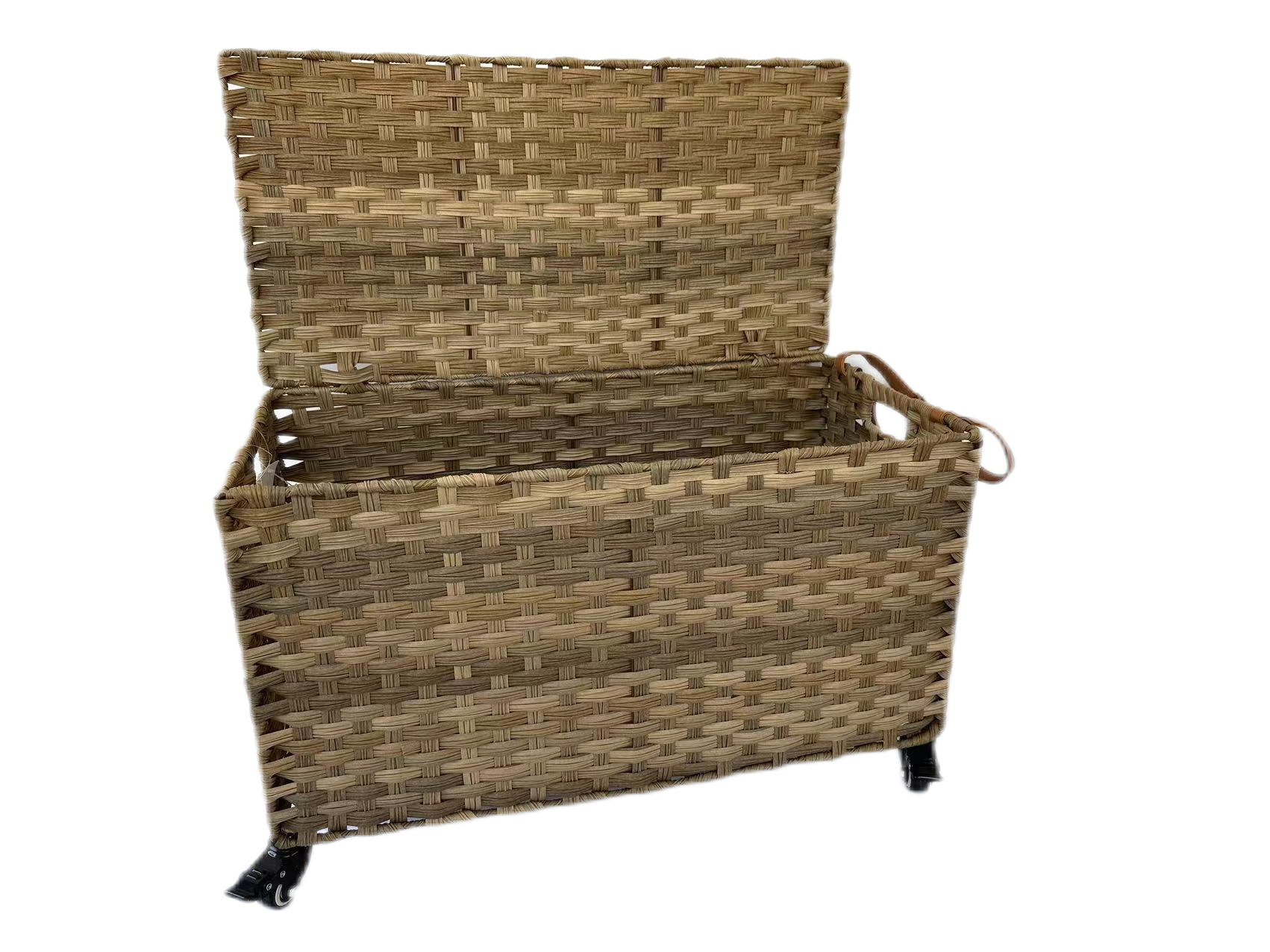Folding storage basket with cover