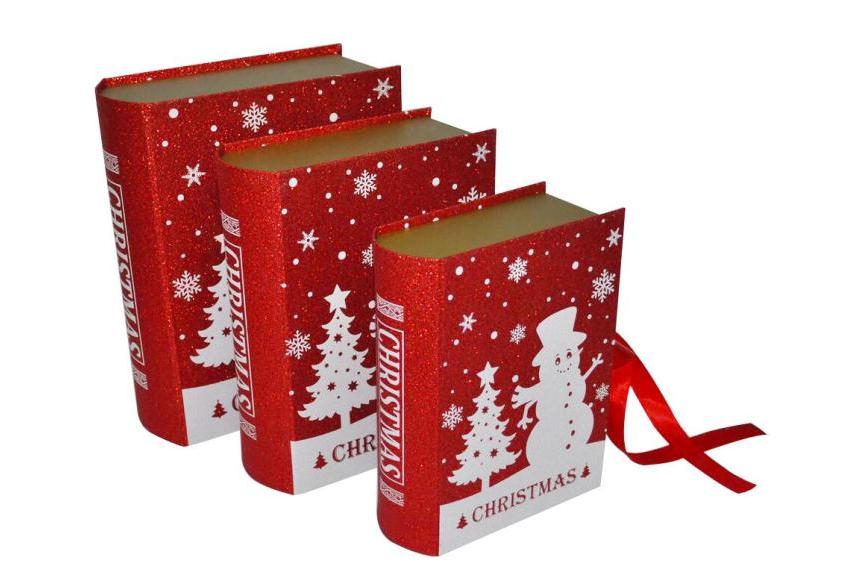 Christmas snowman book gift box