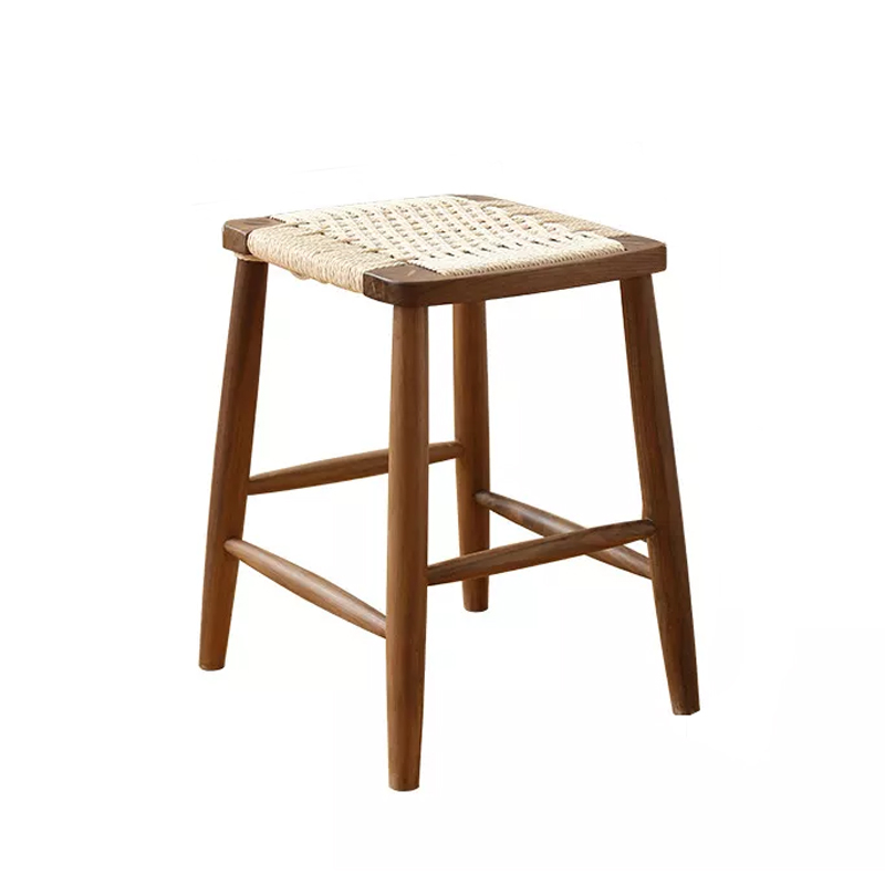 Wood Frame Armless Dining Chair Cane Rattan Cesca Chair