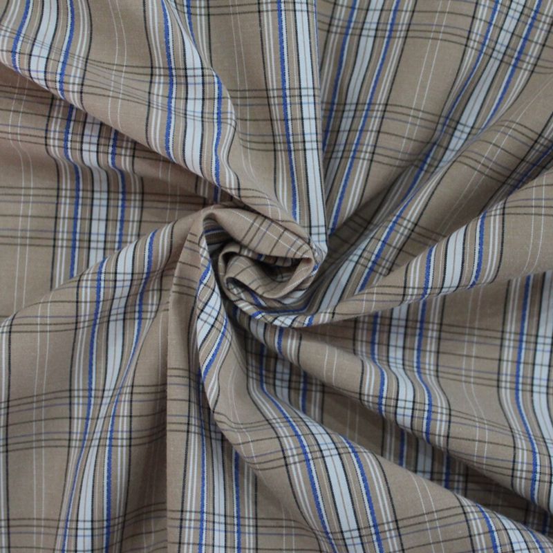 T/C yarn dyed fabric without shining