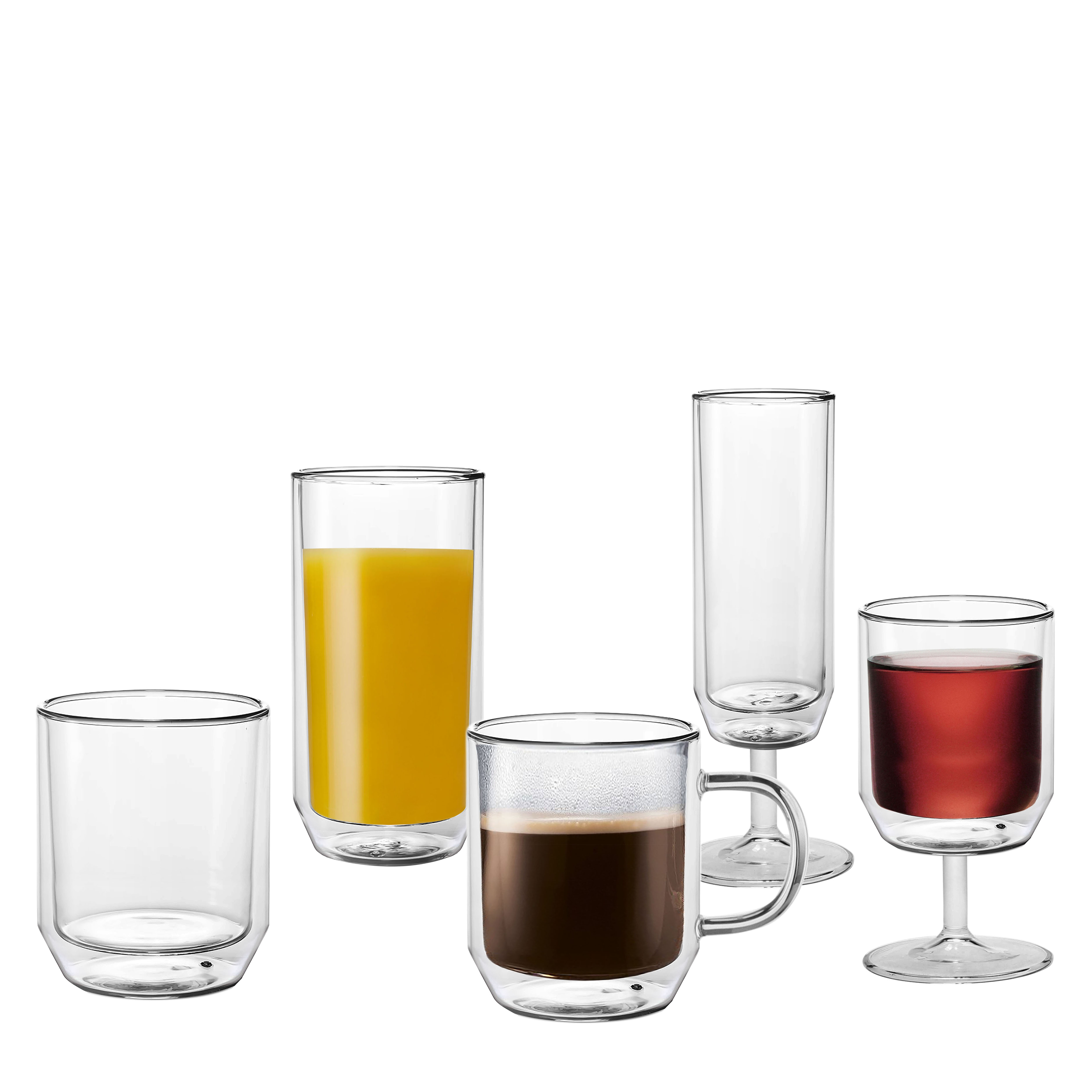 Espresso mugs borosilicate glasses Custom Double Wall glasses tea set smart mugCoffee Hot Sale Glass