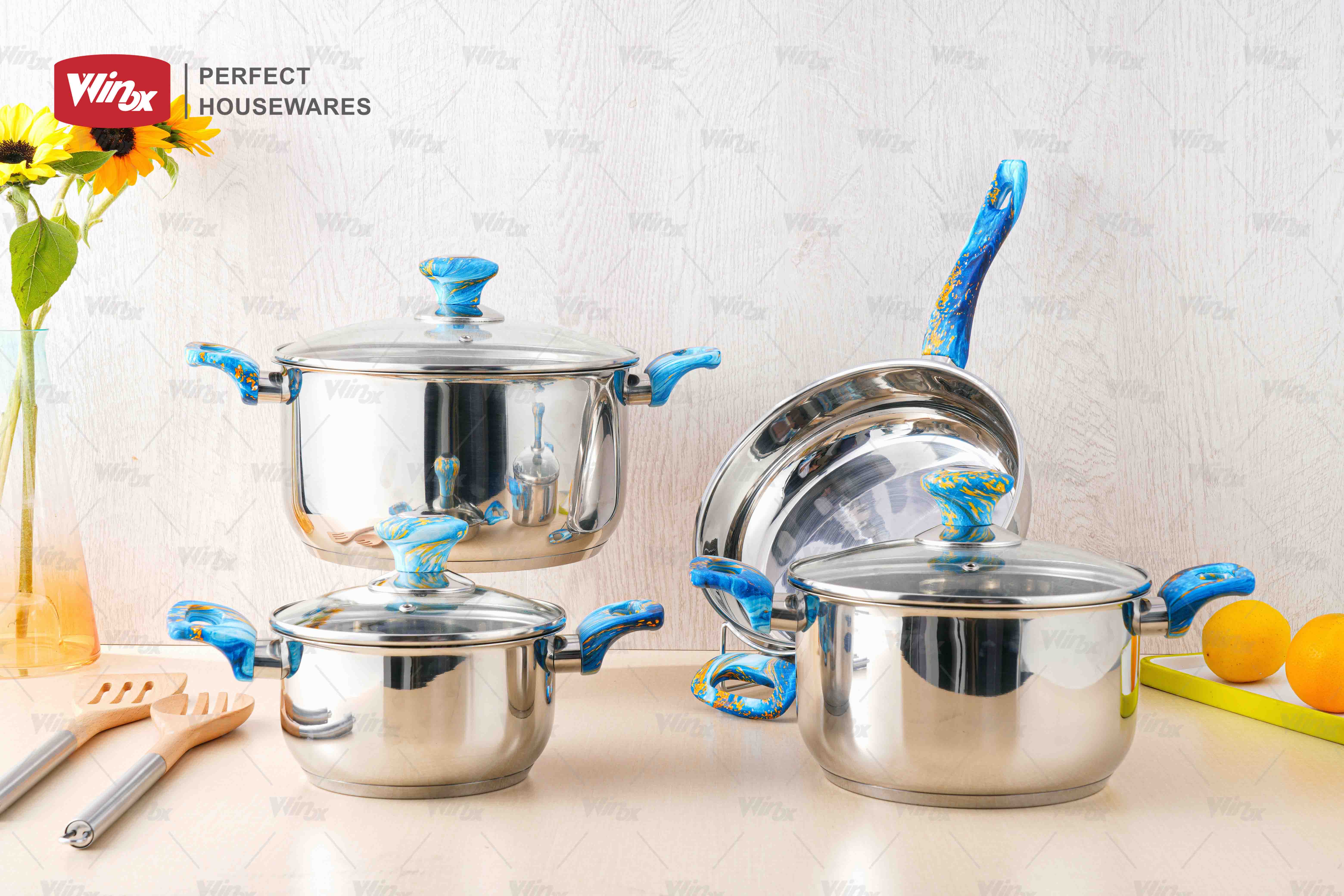 Phw 7pcs S/S Cookware Set