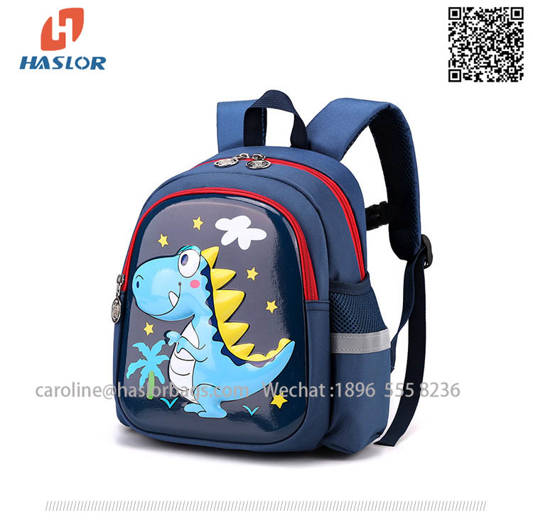 2022 new cartoon baby dinosaur soft shell print anti-lost child backpack 3-4-6-year old baby bag